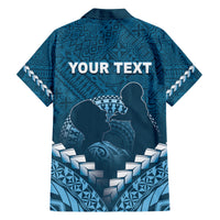 Personalised Fiji Happy Father's Day Family Matching Puletasi and Hawaiian Shirt Au Lomani Iko Dad Polynesian Tribal LT05 - Polynesian Pride