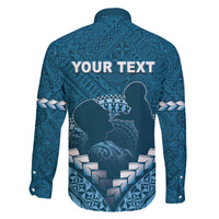 Personalised Fiji Happy Father's Day Family Matching Summer Maxi Dress and Hawaiian Shirt Au Lomani Iko Dad Polynesian Tribal