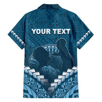 Personalised Fiji Happy Father's Day Hawaiian Shirt Au Lomani Iko Dad Polynesian Tribal LT05 - Polynesian Pride