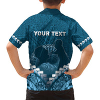 Personalised Fiji Happy Father's Day Hawaiian Shirt Au Lomani Iko Dad Polynesian Tribal