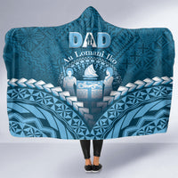 Fiji Happy Father's Day Hooded Blanket Au Lomani Iko Dad Polynesian Tribal