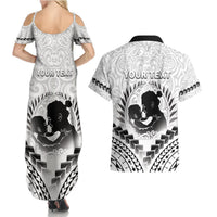 Personalised New Zealand Happy Father's Day Couples Matching Summer Maxi Dress and Hawaiian Shirt Aroha Ahau Ki A Koe Papa Polynesian Tribal LT05 - Polynesian Pride