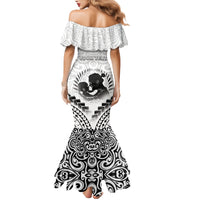 Personalised New Zealand Happy Father's Day Family Matching Mermaid Dress and Hawaiian Shirt Aroha Ahau Ki A Koe Papa Polynesian Tribal LT05 - Polynesian Pride
