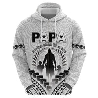 Personalised New Zealand Happy Father's Day Zip Hoodie Aroha Ahau Ki A Koe Papa Polynesian Tribal LT05 - Polynesian Pride