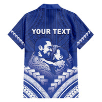 Personalised Samoa Happy Father's Day Family Matching Summer Maxi Dress and Hawaiian Shirt Ou Te Alofa Ia Te Oe Tama Dad Polynesian Tribal