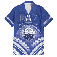 Personalised Samoa Happy Father's Day Hawaiian Shirt Ou Te Alofa Ia Te Oe Tama Dad Polynesian Tribal LT05 Blue - Polynesian Pride