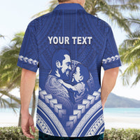 Personalised Samoa Happy Father's Day Hawaiian Shirt Ou Te Alofa Ia Te Oe Tama Dad Polynesian Tribal