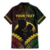 Personalised Vanuatu Happy Father's Day Family Matching Mermaid Dress and Hawaiian Shirt Mi Lavem Yu Papa Polynesian Tribal LT05 - Polynesian Pride