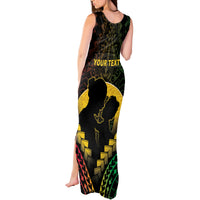 Personalised Vanuatu Happy Father's Day Tank Maxi Dress Mi Lavem Yu Papa Polynesian Tribal