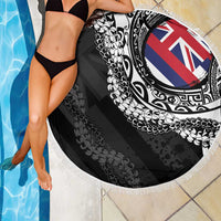 Hawaii Flag Day Beach Blanket Hawaiian Maile Lei