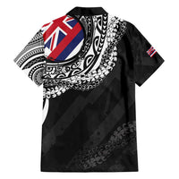 Hawaii Flag Day Family Matching Off Shoulder Short Dress and Hawaiian Shirt Hawaiian Maile Lei LT05 - Polynesian Pride