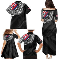 Hawaii Flag Day Family Matching Puletasi and Hawaiian Shirt Hawaiian Maile Lei