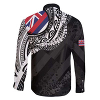 Hawaii Flag Day Family Matching Tank Maxi Dress and Hawaiian Shirt Hawaiian Maile Lei