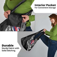 Hawaii Flag Day Grocery Bag Hawaiian Maile Lei