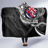 Hawaii Flag Day Hooded Blanket Hawaiian Maile Lei