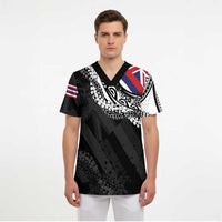Hawaii Flag Day Scrub Top Hawaiian Maile Lei - Polynesian Pride