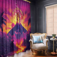 Hawaii Kilauea Volcano Window Curtain There Is Pele Goddess Of The Volcano - Polynesian Pride
