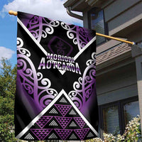 Aotearoa Moriori Garden Flag Maori Pattern New Zealand - Polynesian Pride