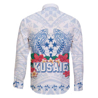 Happy Kosrae Liberation Day Family Matching Short Sleeve Bodycon Dress and Hawaiian Shirt Polynesian Shark Turtle Motif