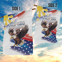 Filipino American History Month Garden Flag Bald Eagle Tarsier Together