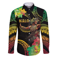 Halo Vanuatu Family Matching Off The Shoulder Long Sleeve Dress and Hawaiian Shirt Beautiful Woman Dancing