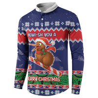 New Zealand Christmas Button Sweatshirt Kiwi-sh You A Merry Christmas - Polynesian Pride