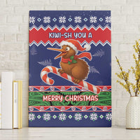 New Zealand Christmas Canvas Wall Art Kiwi-sh You A Merry Christmas - Polynesian Pride