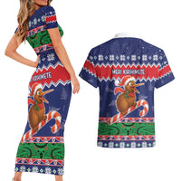 New Zealand Christmas Couples Matching Short Sleeve Bodycon Dress and Hawaiian Shirt Kiwi-sh You A Merry Christmas - Polynesian Pride