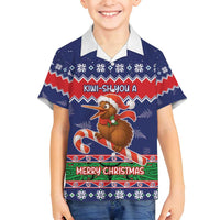 New Zealand Christmas Family Matching Off Shoulder Maxi Dress and Hawaiian Shirt Kiwi-sh You A Merry Christmas - Polynesian Pride