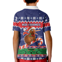 New Zealand Christmas Kid Polo Shirt Kiwi-sh You A Merry Christmas - Polynesian Pride