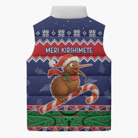 New Zealand Christmas Sleeveless Puffer Jacket Kiwi-sh You A Merry Christmas - Polynesian Pride