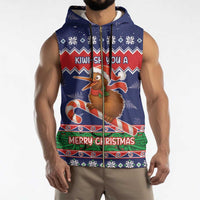 New Zealand Christmas Sleeveless Zip Hoodie Kiwi-sh You A Merry Christmas - Polynesian Pride