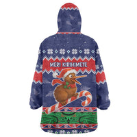 New Zealand Christmas Wearable Blanket Hoodie Kiwi-sh You A Merry Christmas - Polynesian Pride