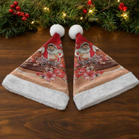 Hawaii Funny Christmas Santa Hat Santa Surfing With Tapa Pattern - Polynesian Pride