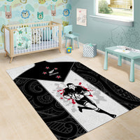 New Zealand Player Rugby Area Rug World Cup 2023 Maori Pattern LT05 - Polynesian Pride