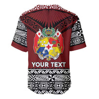 Personalised Tonga Constitution Day Baseball Jersey Tongan Kupesi Ngatu Pattern