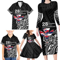 Hawaii November 28th Is My Independence Day Family Matching Long Sleeve Bodycon Dress and Hawaiian Shirt LT05 - Polynesian Pride