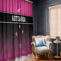 New Zealand Women Cricket Window Curtain Pink Simple Style