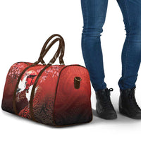 Hawaii and Japan Together Travel Bag Polynesian Art Tattoo With Cranes And Sakura LT05 - Polynesian Pride