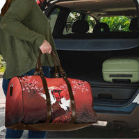 Hawaii and Japan Together Travel Bag Polynesian Art Tattoo With Cranes And Sakura LT05 - Polynesian Pride