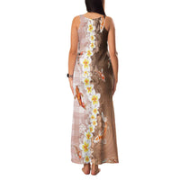 Hawaii And Japan Family Matching Tank Maxi Dress and Hawaiian Shirt Plumeria Lei With Koi Fish Beige LT05 - Polynesian Pride