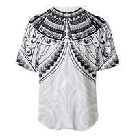 New Zealand Morepork Baseball Jersey Maori Pattern White
