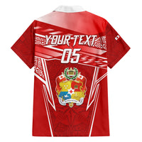 Custom Tonga Rugby Family Matching Tank Maxi Dress and Hawaiian Shirt Kupesi Ngatu Pattern
