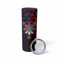 Haiti Philippines Skinny Tumbler Haitian Coat Of Arms With Filipino Sun LT05 - Polynesian Pride