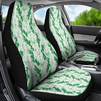 Hawaii Ti Leaf Maile Tuberose Lei Car Seat Cover With Hanalei Leaf Green