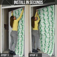 Hawaii Ti Leaf Maile Tuberose Lei Door Cover With Hanalei Leaf Green