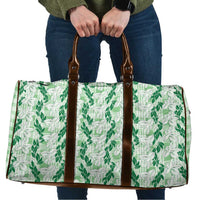 Hawaii Ti Leaf Maile Tuberose Lei Travel Bag With Hanalei Leaf Green