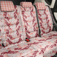 Hawaii Ti Leaf Maile Tuberose Lei Back Car Seat Cover With Hanalei Leaf Red
