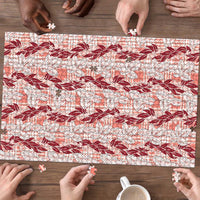 Hawaii Ti Leaf Maile Tuberose Lei Puzzle With Hanalei Leaf Red