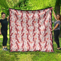 Hawaii Ti Leaf Maile Tuberose Lei Quilt With Hanalei Leaf Red